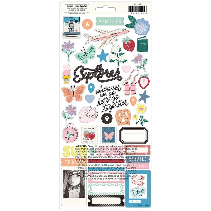 American Crafts™ Maggie Holmes Round Trip Cardstock Stickers