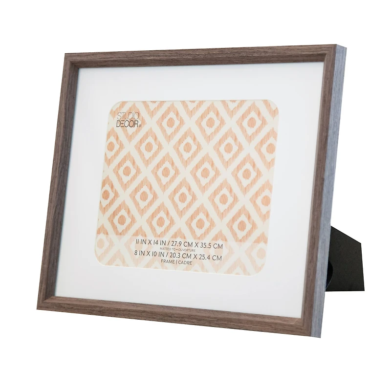 Neutral Basic Dark Brown Frame with Mat by Studio Décor