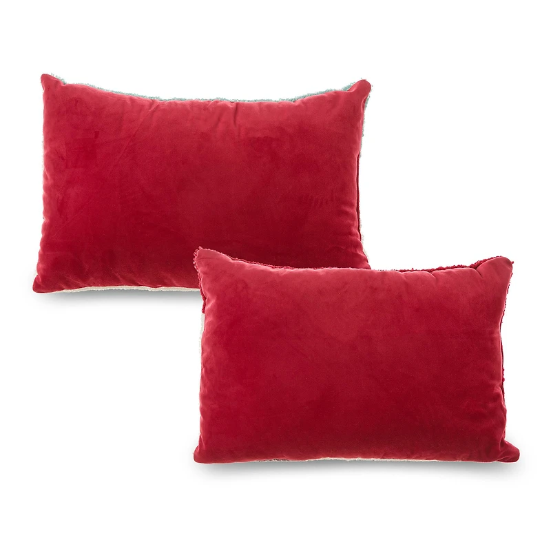 Glitzhome® Hooked Christmas Cat & Dog Pillows, 2ct.