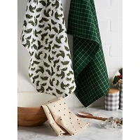 DII® Assorted Holiday Greenery Dishtowel Set