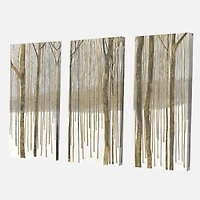 Designart - Forest in Winter Gold