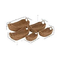 Brown Natural Seagrass Storage Basket Set