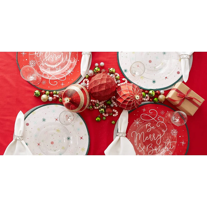 DII® Be Merry & Bright Embellished Placemats, 6ct.