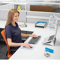 Fellowes PlushTouch™ Gray Lattice Mouse Pad Wrist Rest