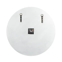 20" White Wood Glam Wall Clock