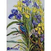 Merejka Counted Cross Stitch Kit Frogs in the Flowers K-135