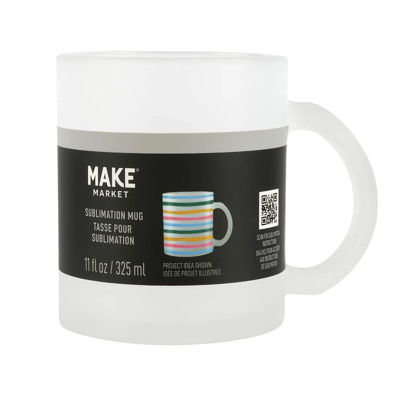 11oz. Frosted Glass Sublimation Mug by Make Market®
