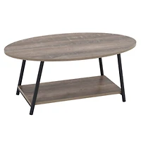 Household Essentials 39" Jamestown Oval Coffee Table