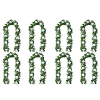 8 Pack: 6ft. White Rose Foliage Garland by Ashland®