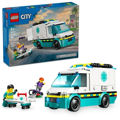 LEGO® City Emergency Ambulance Toy Truck Building Set 60451