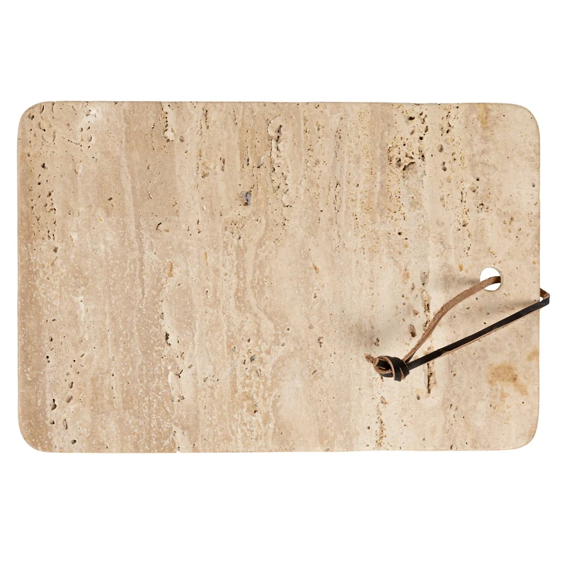 Hello Honey® 12" Travertine Cutting Board with Leather Tie