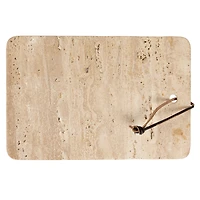 Hello Honey® 12" Travertine Cutting Board with Leather Tie