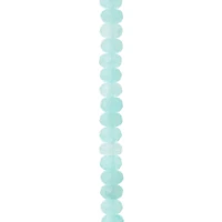 Aqua Dyed Quartz Faceted Rondelle Beads, 8mm by Bead Landing™