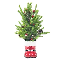 23" Christmas Tree in Santa Boot Pot Tabletop Décor by Ashland®