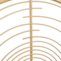 Gold Iron Contemporary Wall Clock, 20" x 20" x 2"