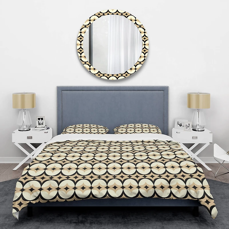 Designart 'Abstract Retro Geometrical Design VII' Mid-Century Duvet Cover Set