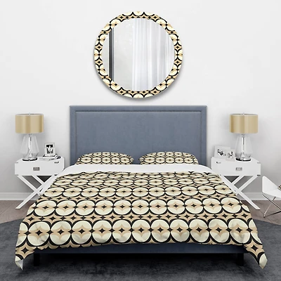 Designart 'Abstract Retro Geometrical Design VII' Mid-Century Duvet Cover Set
