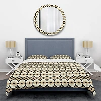 Designart 'Abstract Retro Geometrical Design VII' Mid-Century Duvet Cover Set