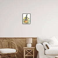 Stupell Industries Witch Cat on Pumpkin Framed Giclee Art