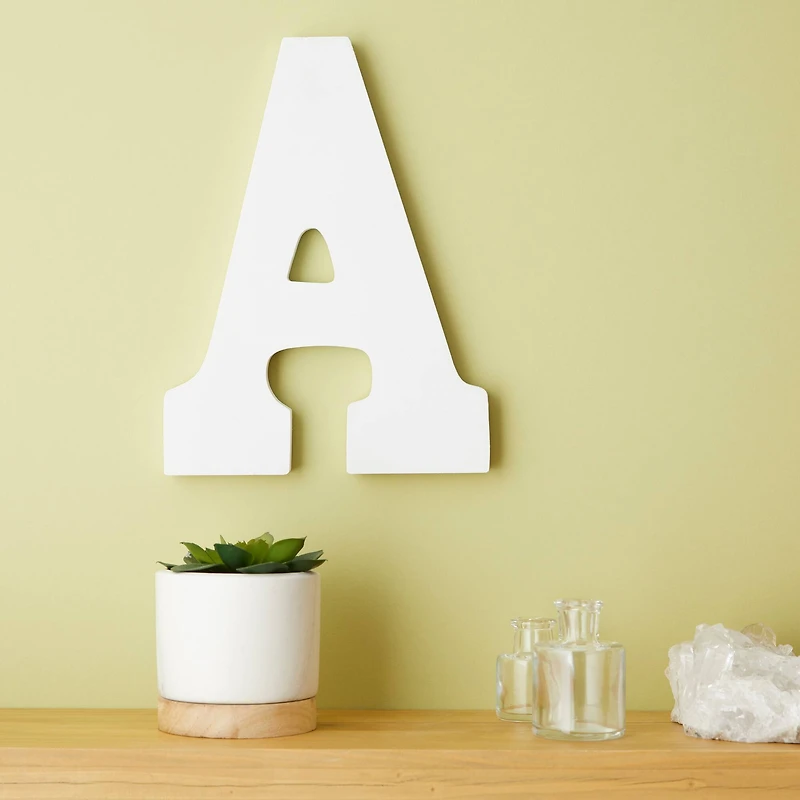 9" White MDF Whimsy Letter by Make Market