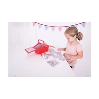 Tin Tea Set & Basket