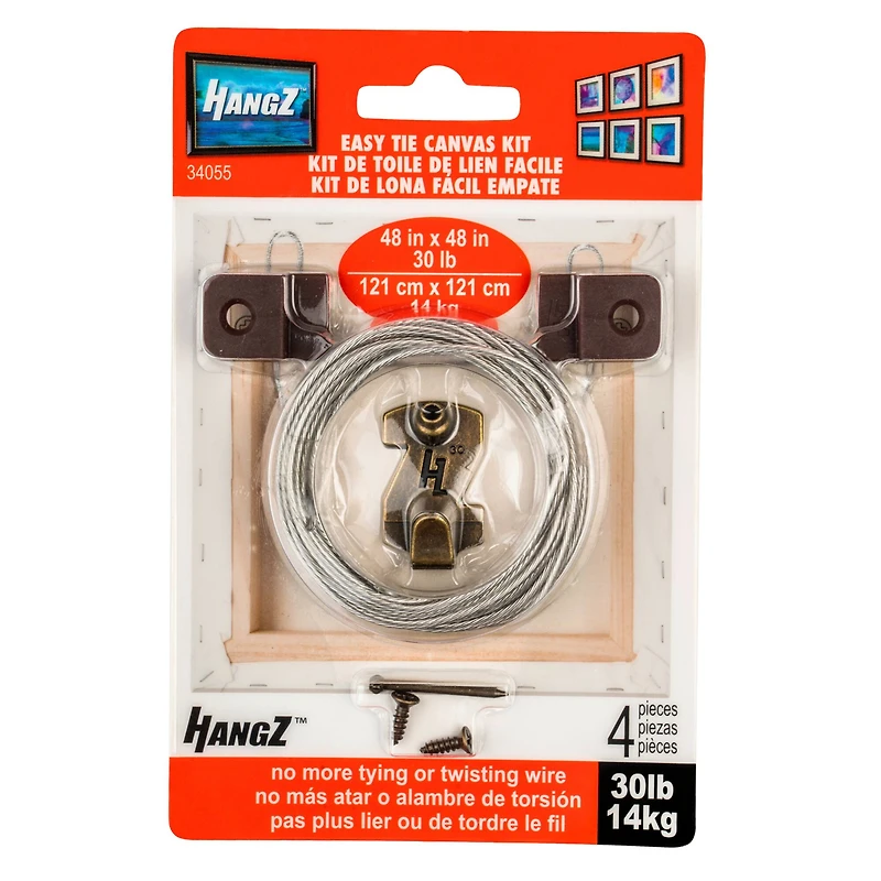 HangZ™ 30lb. Canvas Easy Tie 1 Hole D Ring Kit