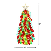 Mr. Christmas 18" Red & Green Retro C9 Bulb Tree 