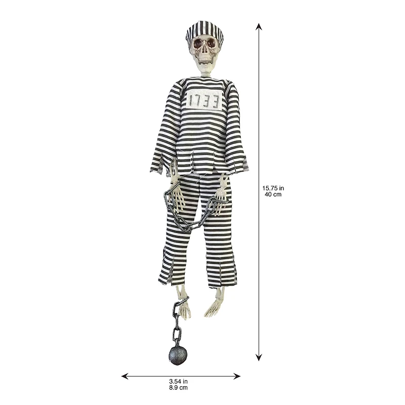 16" Hanging Convict Skeleton by Ashland®