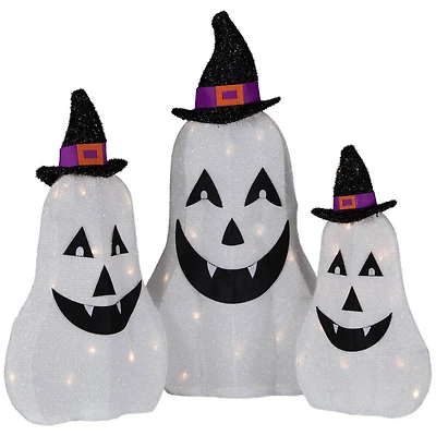 LED Jack O' Lantern Ghosts Outdoor Halloween Decoration Set