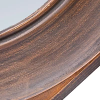 Hello Honey® Walnut Hexagonal Carved Wood Framed Wall Mirror