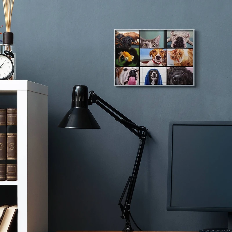 Stupell Industries Animal Video Chat Meeting Wall Art