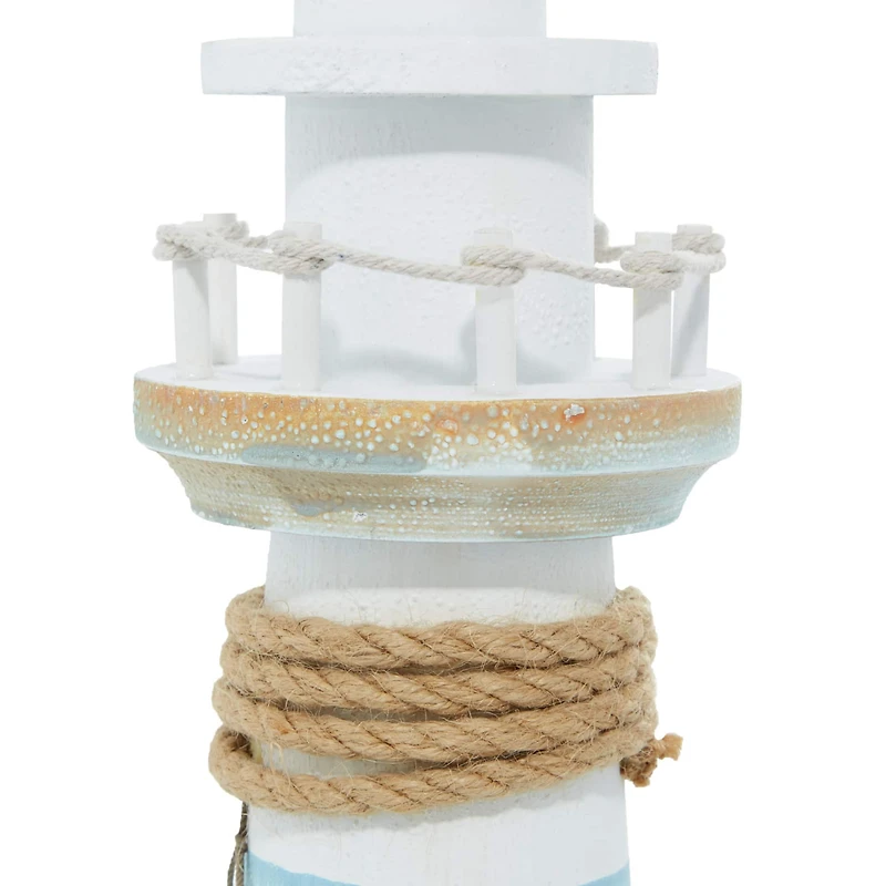 16" Wood Lighthouse Table Accent
