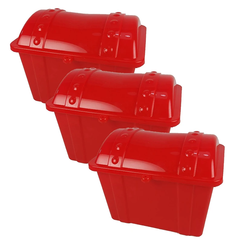 Romanoff 3 Pack Red Jr. Treasure Chest Container