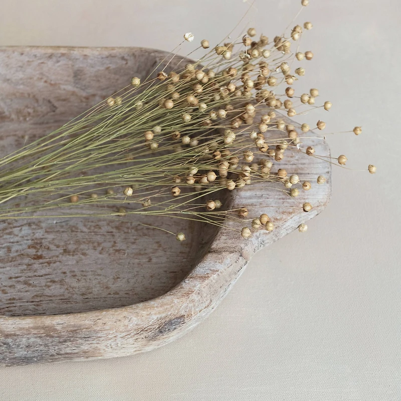 Hello Honey® 18" Natural Rustic Reclaimed Wood Bowl with Handles