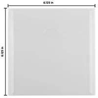 JAM Paper Clear Plastic Tuck Flap Closure 6.125" x 6.125" Square Envelopes, 12ct.