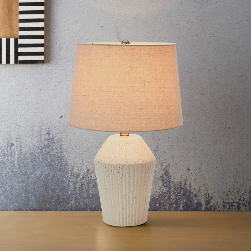 Hello Honey® 21" Round Stoneware Desk Lamp