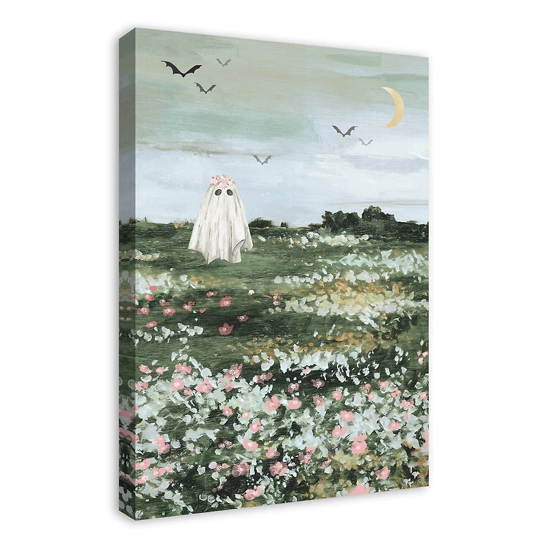 Flower Field Ghost Canvas Wall Art