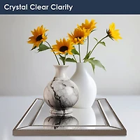 Head West Beaded Champagne Silver Framed Wall Vanity Mirror