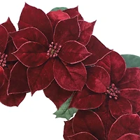 26" Dark Red Poinsettia Wreath by Ashland®