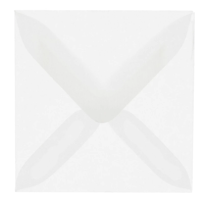 JAM Paper 3.125" x 3.125" Clear Square Translucent Vellum Invitation Envelopes