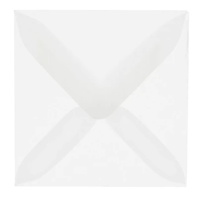 JAM Paper 3.125" x 3.125" Clear Square Translucent Vellum Invitation Envelopes