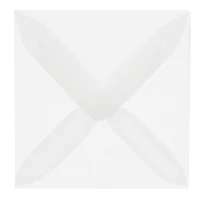 JAM Paper 3.125" x 3.125" Clear Square Translucent Vellum Invitation Envelopes