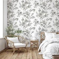 NuWallpaper Charcoal Longwood Peel & Stick Wallpaper