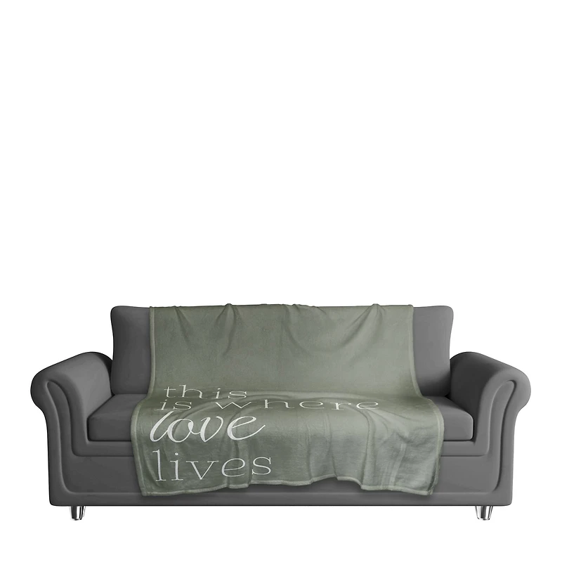 50" x 60" This Is Where Love Lives Coral Fleece Blanket