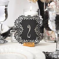 Hortense B. Hewitt Co. Numbers - Black Laser Cut Table Number Cards