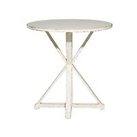 31" White Wood Farmhouse Accent Table