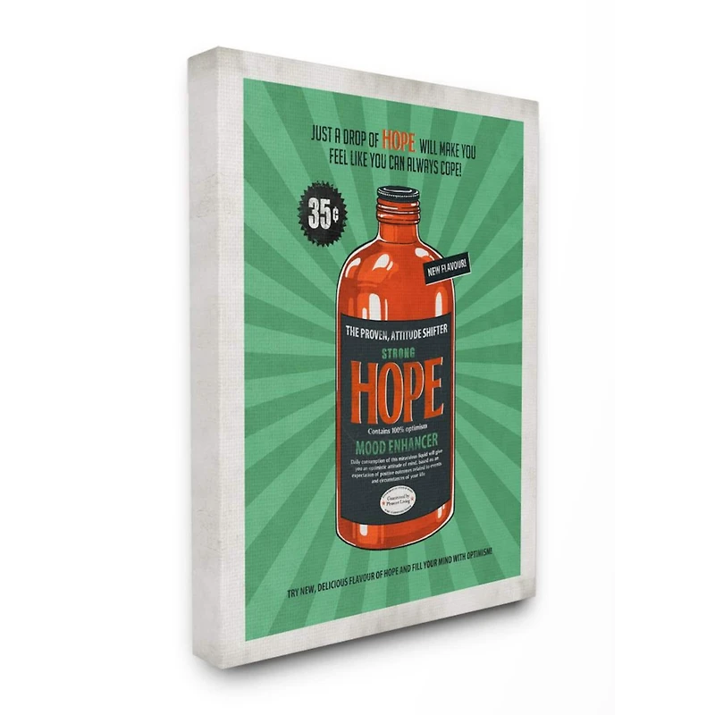 Stupell Industries Strong Hope Inspirational Canvas Wall Art