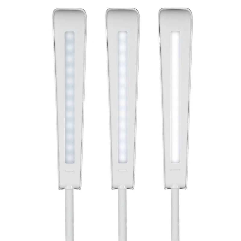 OttLite Wellness Series 21" White Power Up LED Desk Lamp with Wireless Charging