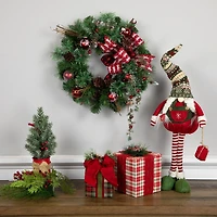 24" Country Mixed Pine Artificial Wreath