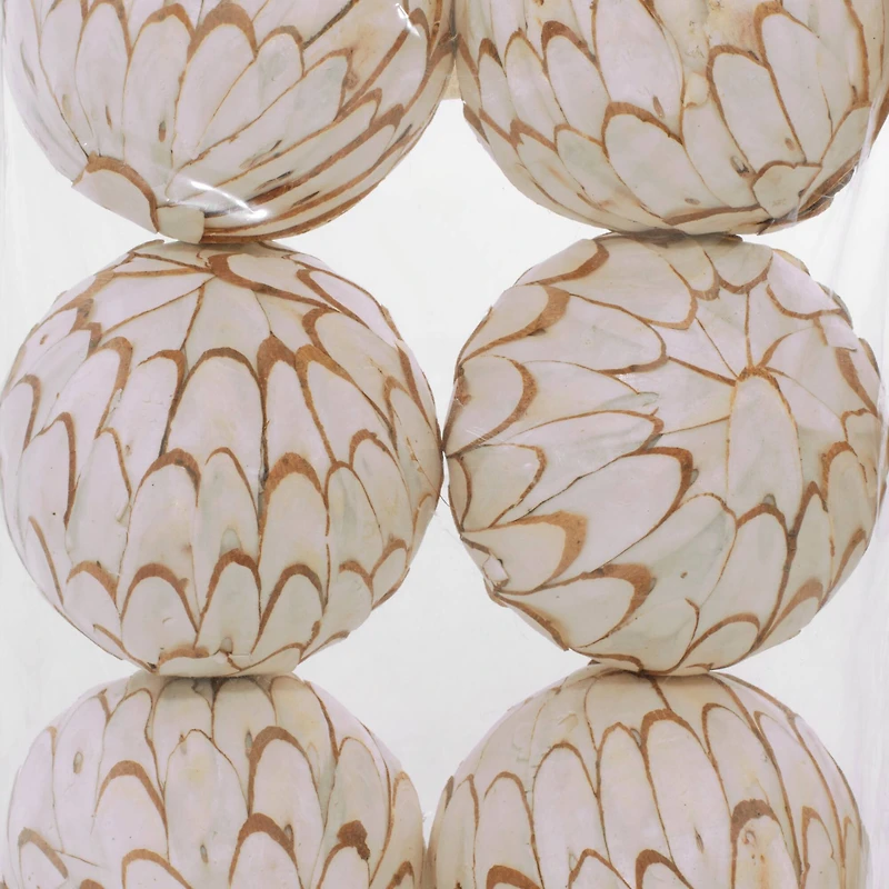 4" Natural Dried Floral Sola Ball Vase Filler Set